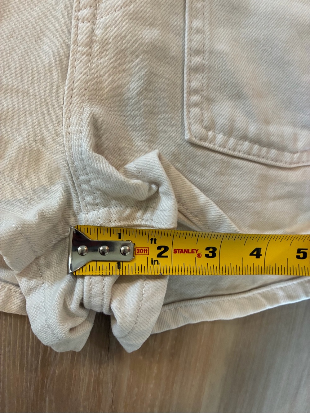 We The Free Cream High-Rise Denim Shorts - Picture 6 of 6